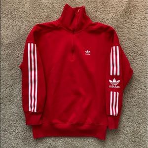 ADIDAS Half-Zip Scarlet Womens Sweatshirt